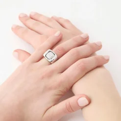 Chevalière diamants