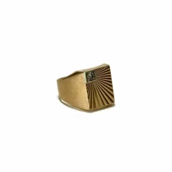 Chevalière en or jaune 18k