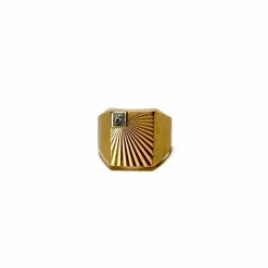 Chevalière en or jaune 18k