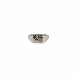 Chevalière or blanc 18 carats