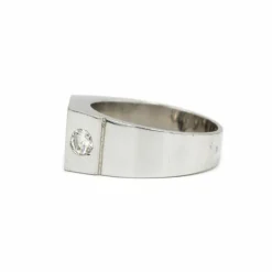 Chevalière Or blanc & Diamants