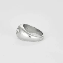 Chevalière Platine Diamantée
