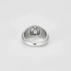 Chevalière Platine Diamantée