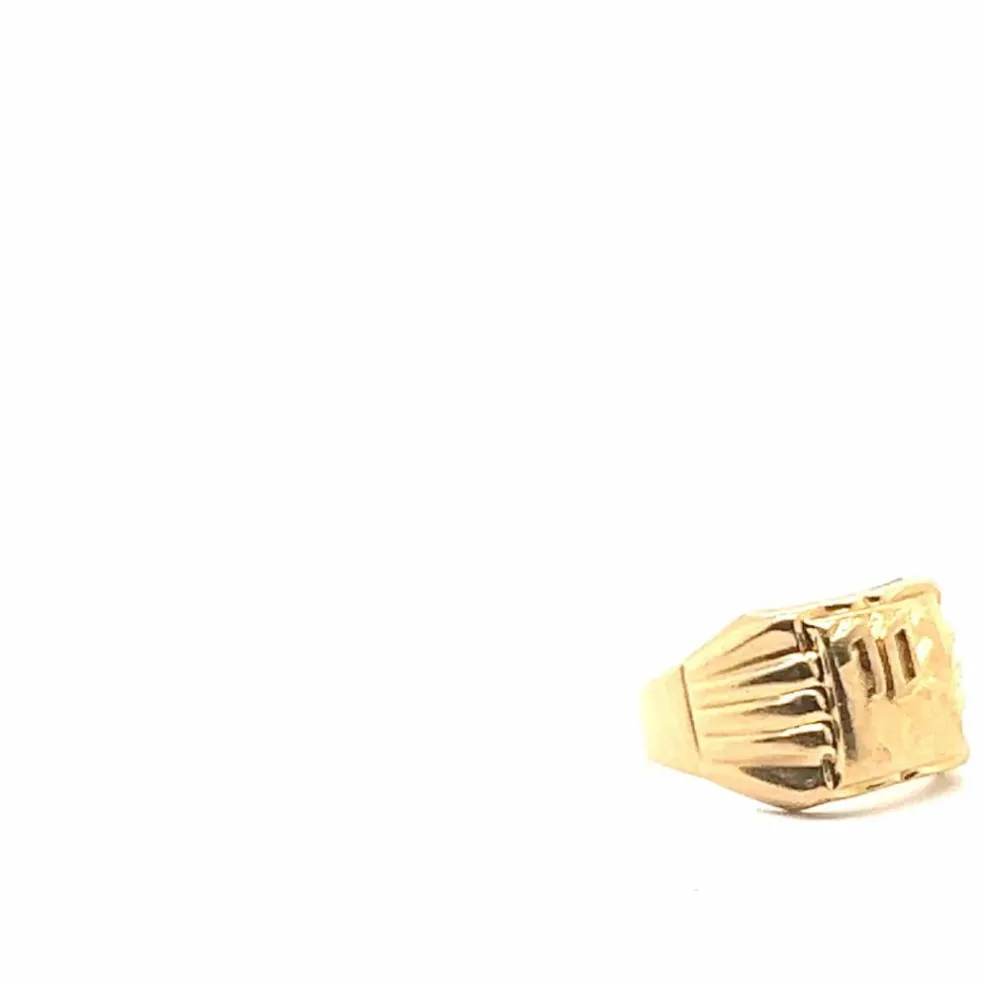 Chevalière vintage en or jaune 18 carats