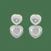 CHOPARD - Happy Amor - Boucles d'oreilles cœur en Or blanc et Diamant