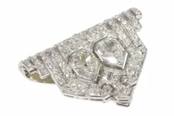 clip Art Déco en platine et diamant