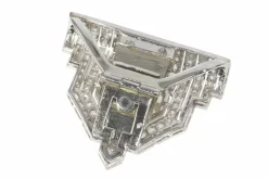 clip Art Déco en platine et diamant