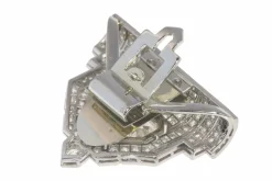 clip Art Déco en platine et diamant