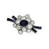 Clip de revers platine saphirs et diamants