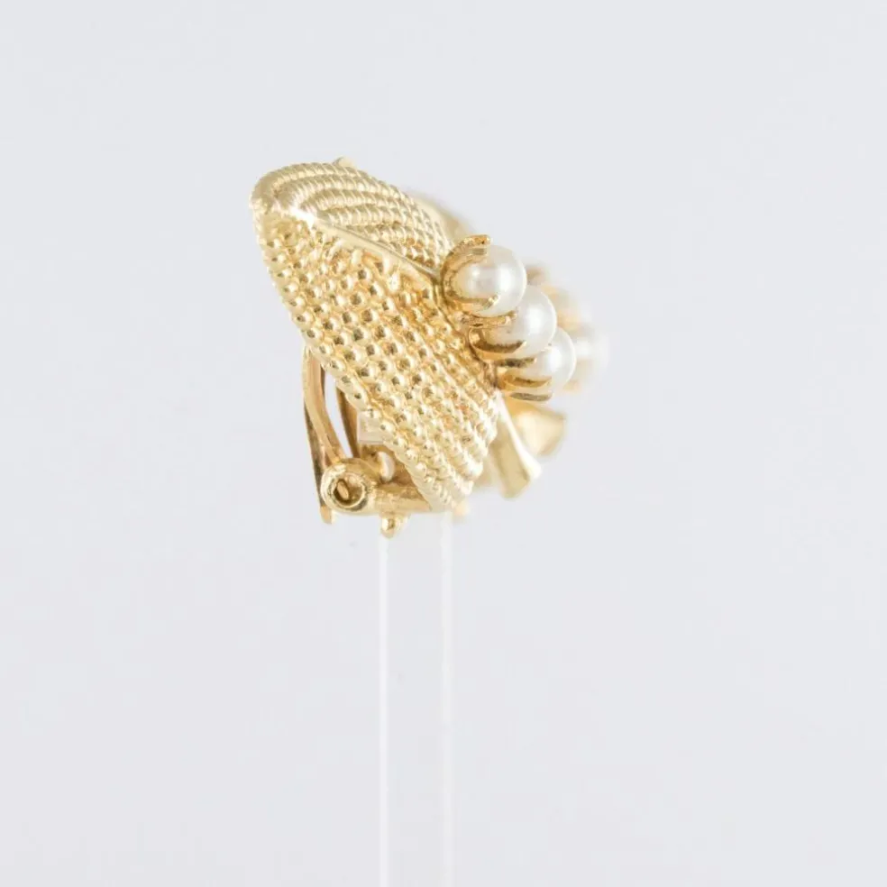 Clips d'oreilles anciens perles