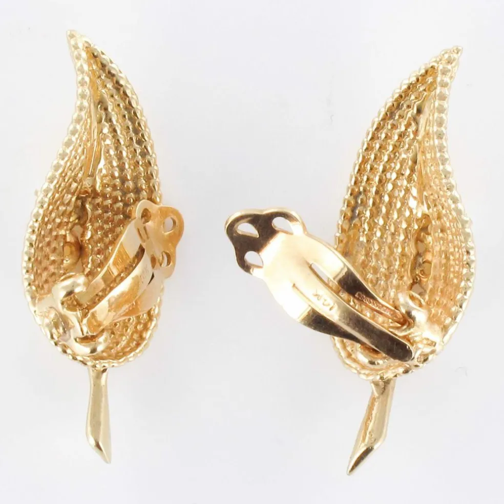 Clips d'oreilles anciens perles