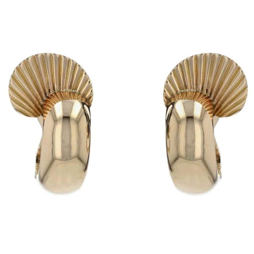 Clips d'oreilles en or rétro