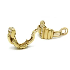 Clips d'oreilles or jaune diamants