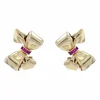 Clips d'oreilles rétro or rubis
