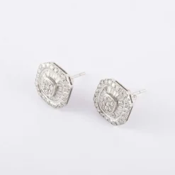 Clous d'oreilles Carrés Diamants