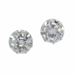 clous d'oreilles diamants 2,40 ct