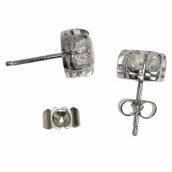 clous d'oreilles diamants 2,40 ct
