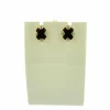 Clous d'oreilles or certifiés IGI avec saphirs et diamants