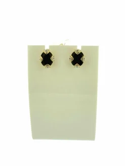 Clous d'oreilles or certifiés IGI avec saphirs et diamants