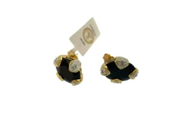 Clous d'oreilles or certifiés IGI avec saphirs et diamants