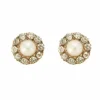 Clous d'oreilles Perles Diamants