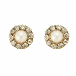 Clous d'oreilles Perles Diamants