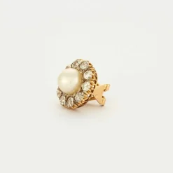 Clous d'oreilles Perles Diamants