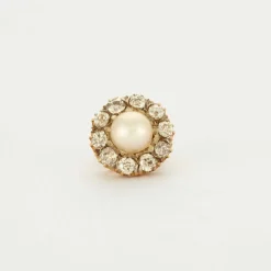 Clous d'oreilles Perles Diamants