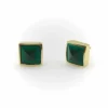 clous pyramidaux en malachite signature dorés