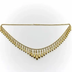 collier à franges graduées en or