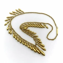 collier à franges graduées en or