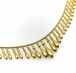 collier à franges graduées en or