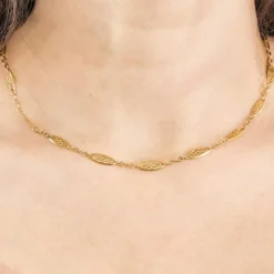 Collier à maille filigrane en or jaune