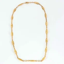 Collier à maille filigrane en or jaune