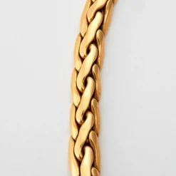 Collier à maille plate or
