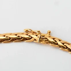 Collier à maille plate or