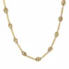 Collier à maillons fantaisie Vintage en or jaune à maillons défilés Estate