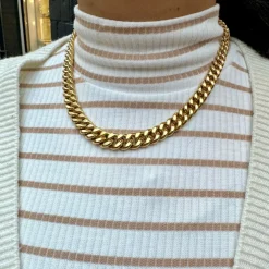 Collier à maillons gourmettes