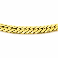 Collier à maillons gourmette en or jaune 18 carats