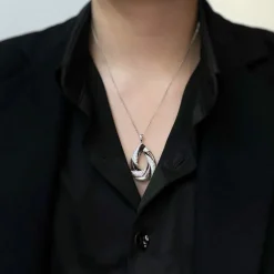 Collier - Or Blanc Diamants & Nacre