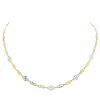 Collier Or jaune, Or blanc