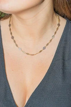 Collier Or jaune, Or blanc