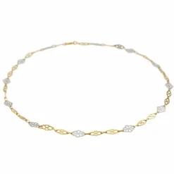 Collier Or jaune, Or blanc