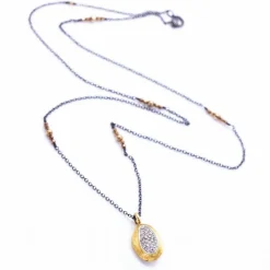 Collier 2 Ors Argent Diamants
