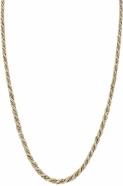 Collier 2 Ors maille torsadée
