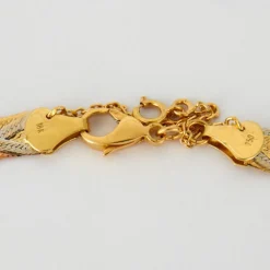 Collier 3 ors maille tressée