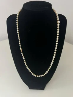 Collier 91 Perles De Culture Fermoir Or 18k 51,5 Cm