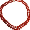 Collier 2 rangs corail sarde facetté en chute