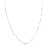 COLLIER A CHAINE OR GRIS 8 DIAMANTS