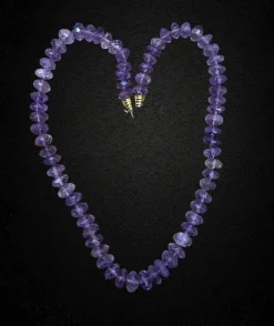 Collier améthyste à facettes années 70 - 60 cm